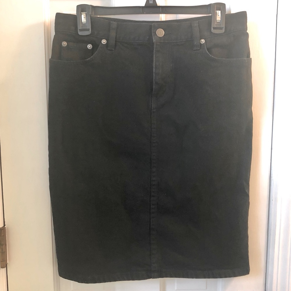 Ralph Lauren Black Denim Jean Skirt